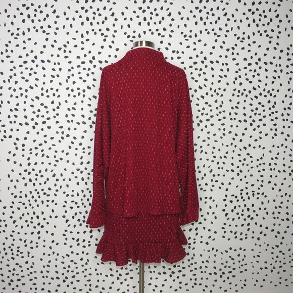 Free People Red Set the Mood Boho Matching Skirt Set - Picture 7 of 14